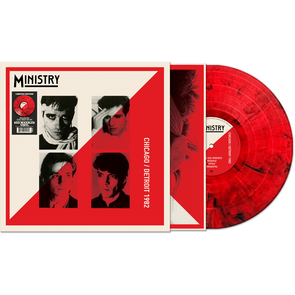 Ministry - Chicago - Detroit 1982 (Red-Black Marble Vinyl Ministry - Chicago - Detroit 1982 (Red-Black Marble Vinyl