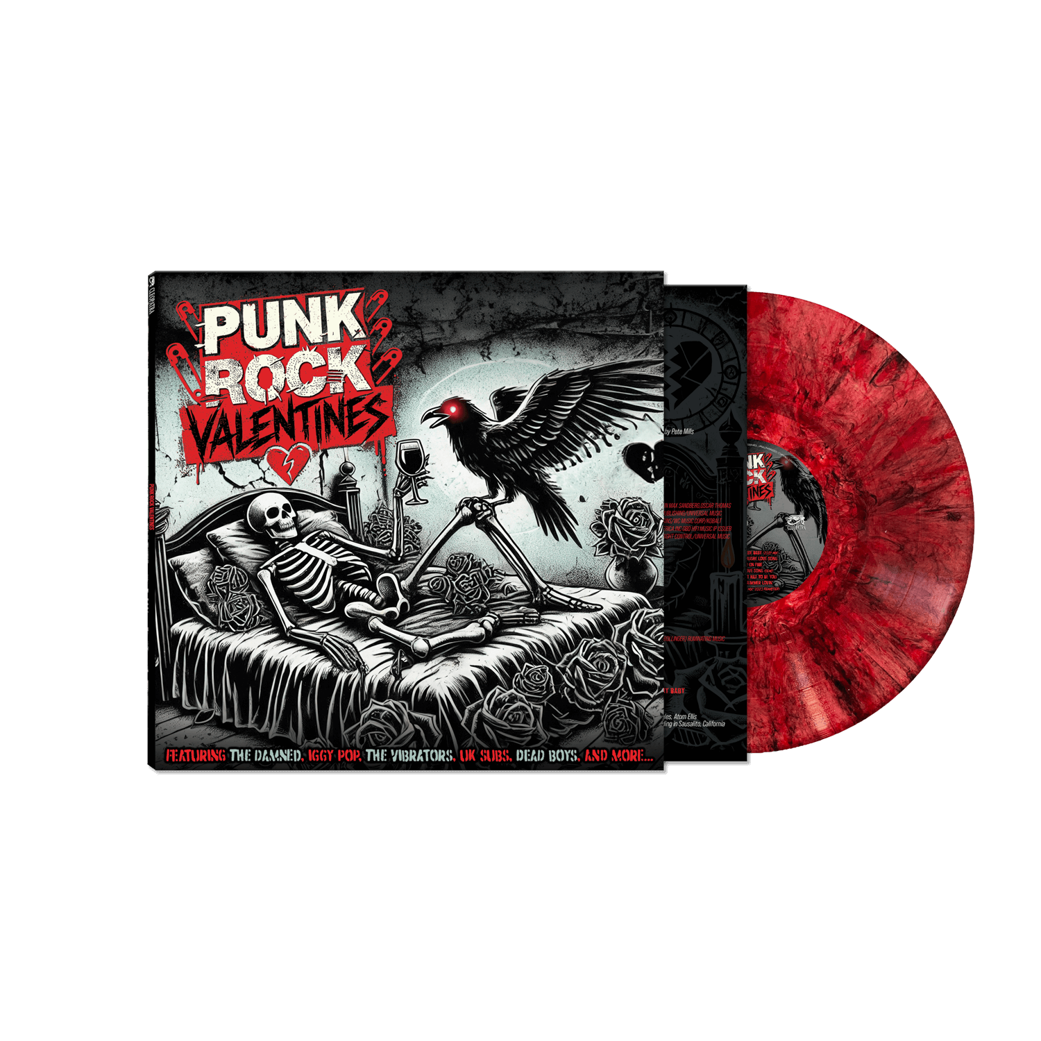 Punk Rock Valentines (Red Marble Vinyl LP) - Cleopatra Records Punk Rock Valentines (Red Marble Vinyl LP) - Cleopatra Records