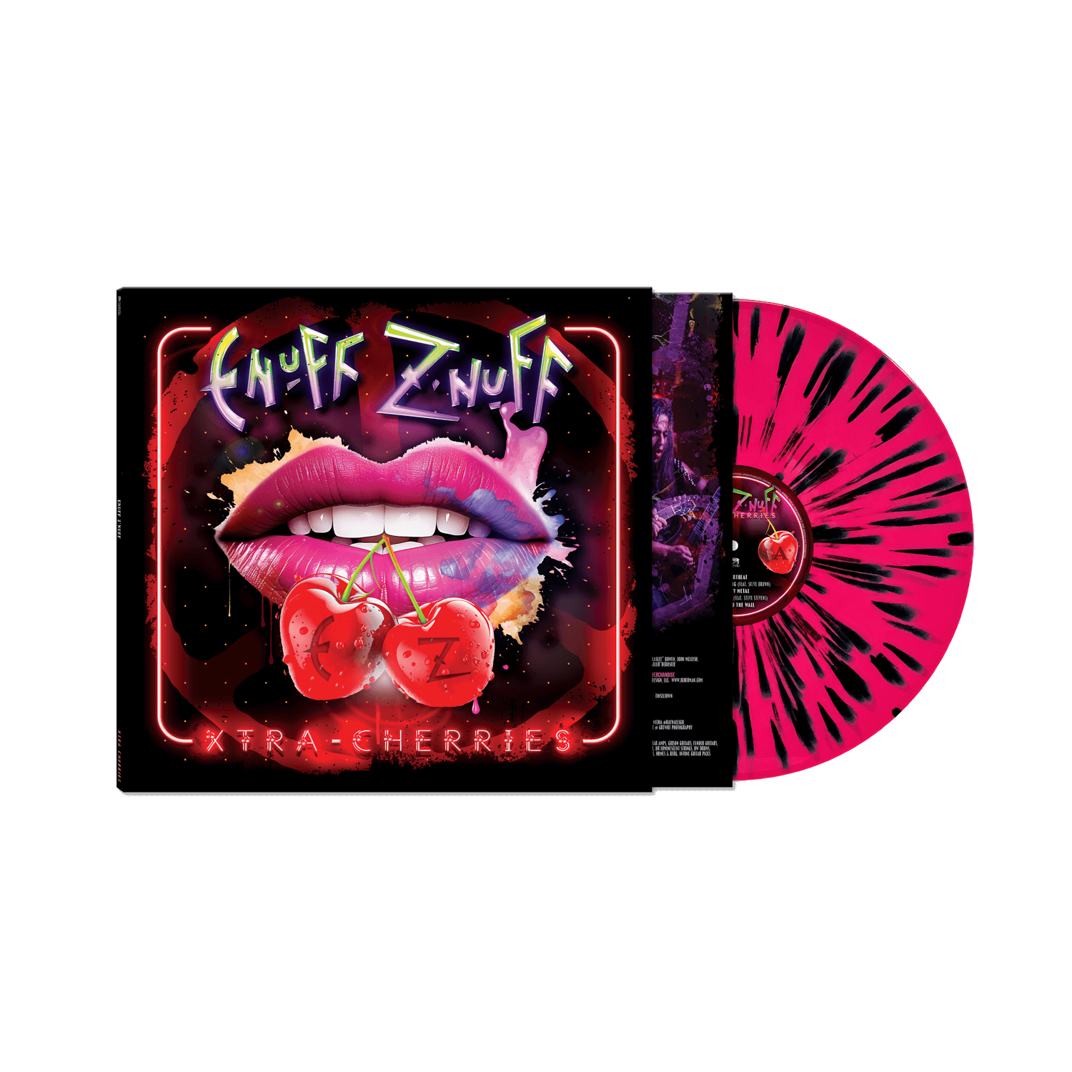 Enuff Z'nuff - Xtra Cherries (Black/Pink/Splatter Vinyl LP Enuff Z'nuff - Xtra Cherries (Black/Pink/Splatter Vinyl LP