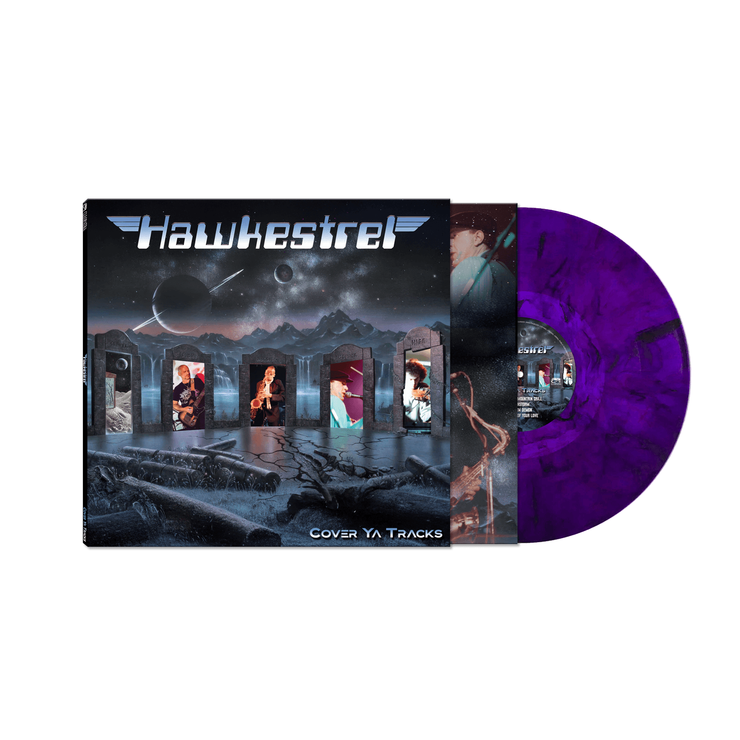 7” PLEASURE BLACKBYRDS captin vinyl muro Hawkestrel - Cover Ya Tracks (Purple Marble Vinyl LP) - Cleopatra