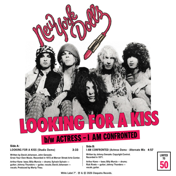 Strictly Limited! Cleopatra Records Announces Limited Edition New York Dolls / Actress Archival 7-Inch