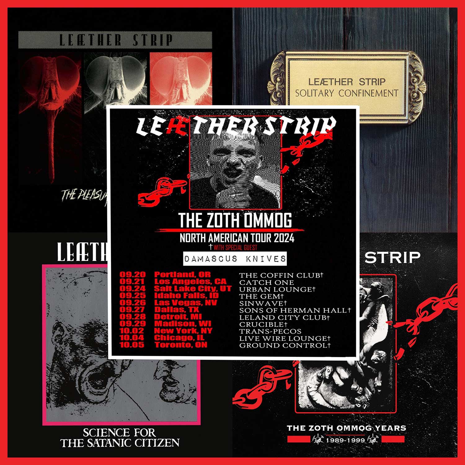 Industrial legend Leæther Strip hits the road for a worldwide tour that coincides with a massive slate of classic reissues as well as a new album of all-Halloween themed covers!