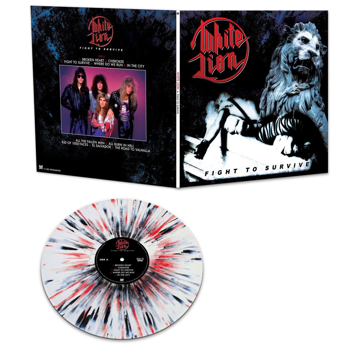 White Lion – Fight To Survive (Limitierte Auflage, weiß-schwarz-rotes Splatter-Vinyl)