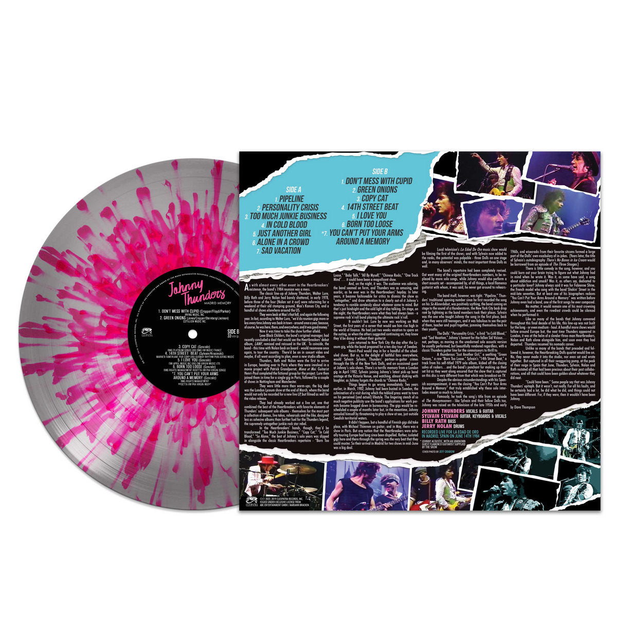 Johnny Thunders - Madrid Memory (Salpicadura plateada-rosa)