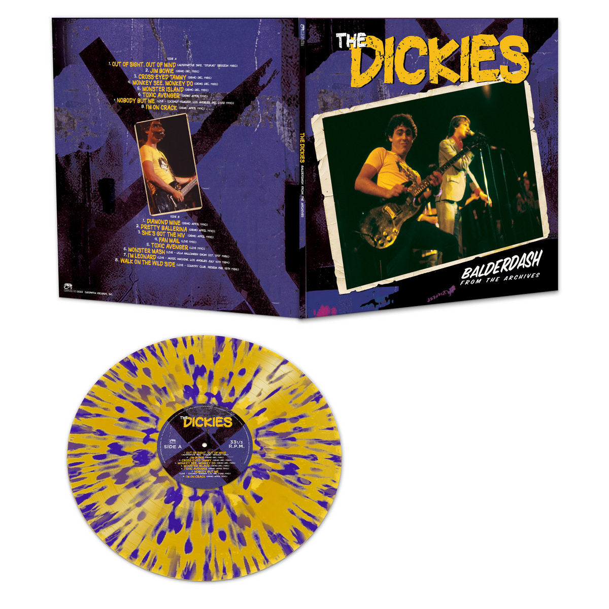 The Dickies - Balderdash: From The Archive (Vinilo con salpicaduras de color amarillo y morado de edición limitada)