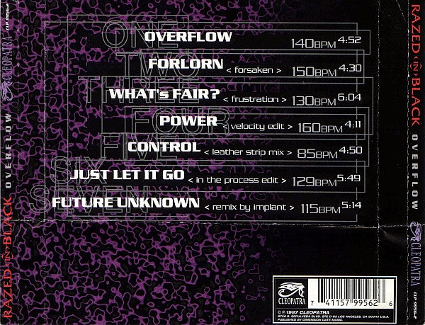  : Razed In Black - Overflow (CD) ()