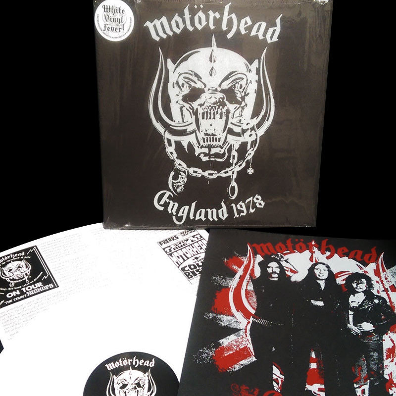 Motorhead - England 1978 (Limited Edition White LP w- Silk Screen Cover & Print) - Cleopatra Records