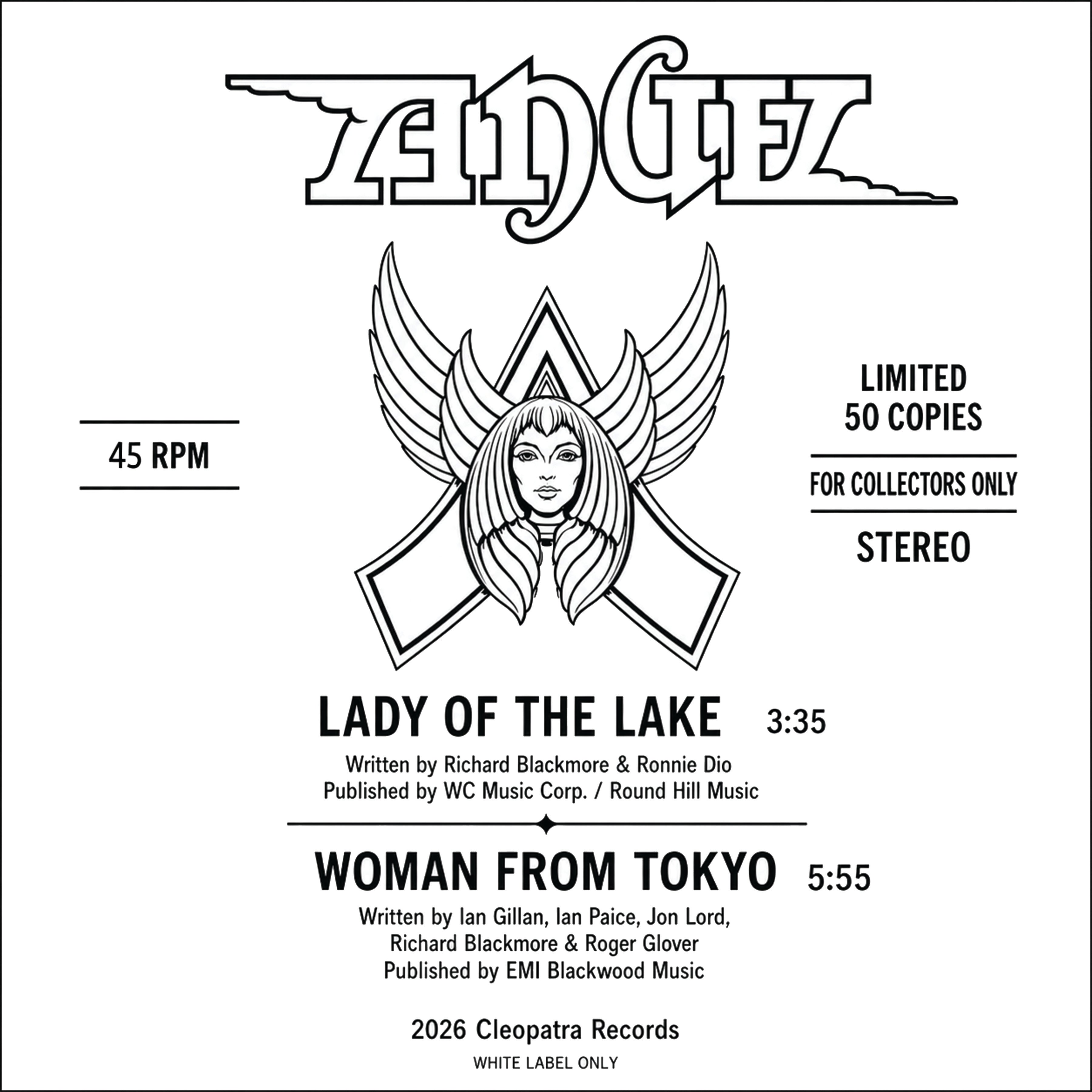 Angel - Lady Of The Lake / Woman From Tokyo (Black Vinyl LP) - Cleopatra Records