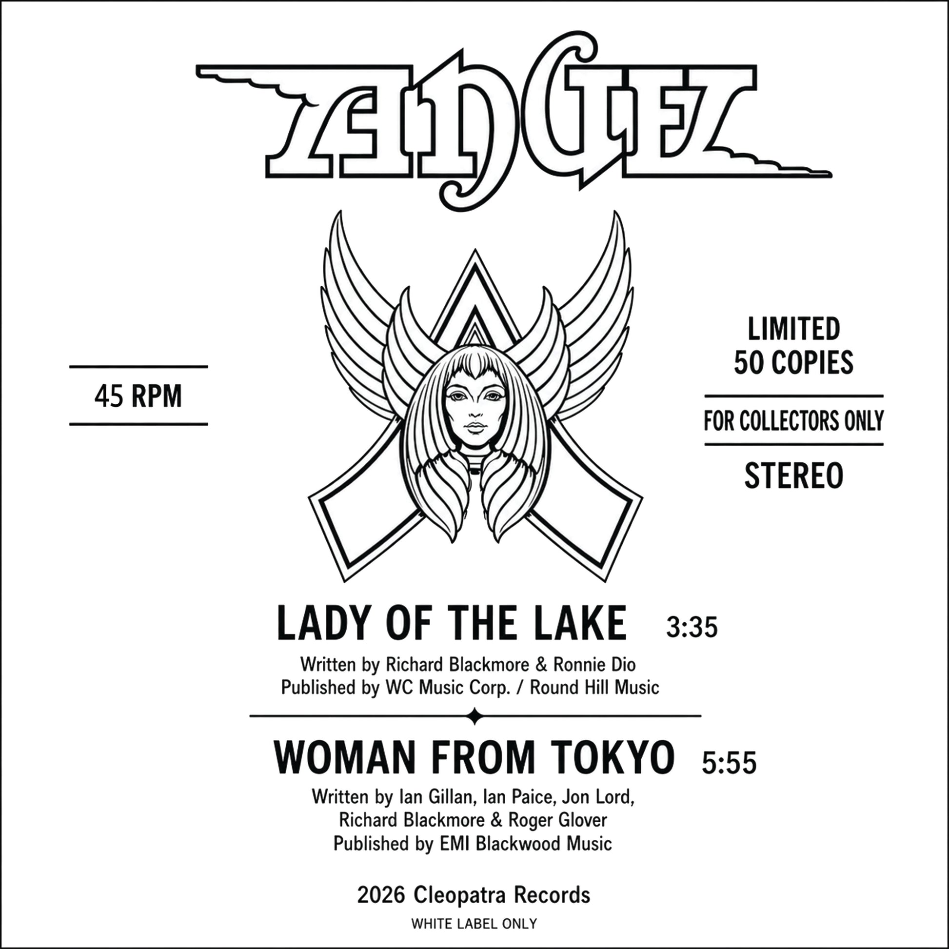 Angel - Lady Of The Lake / Woman From Tokyo (Black Vinyl LP) - Cleopatra Records