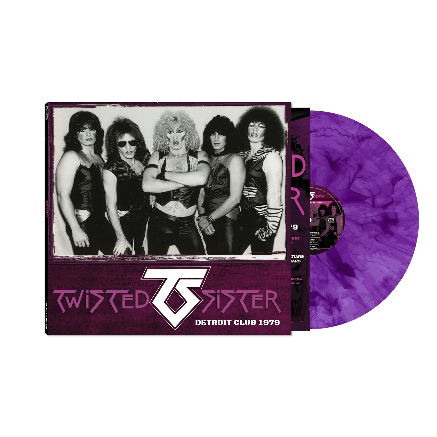 Twisted Sister - Detroit Club 1979 (Purple Marble Vinyl LP) - Cleopatra Records