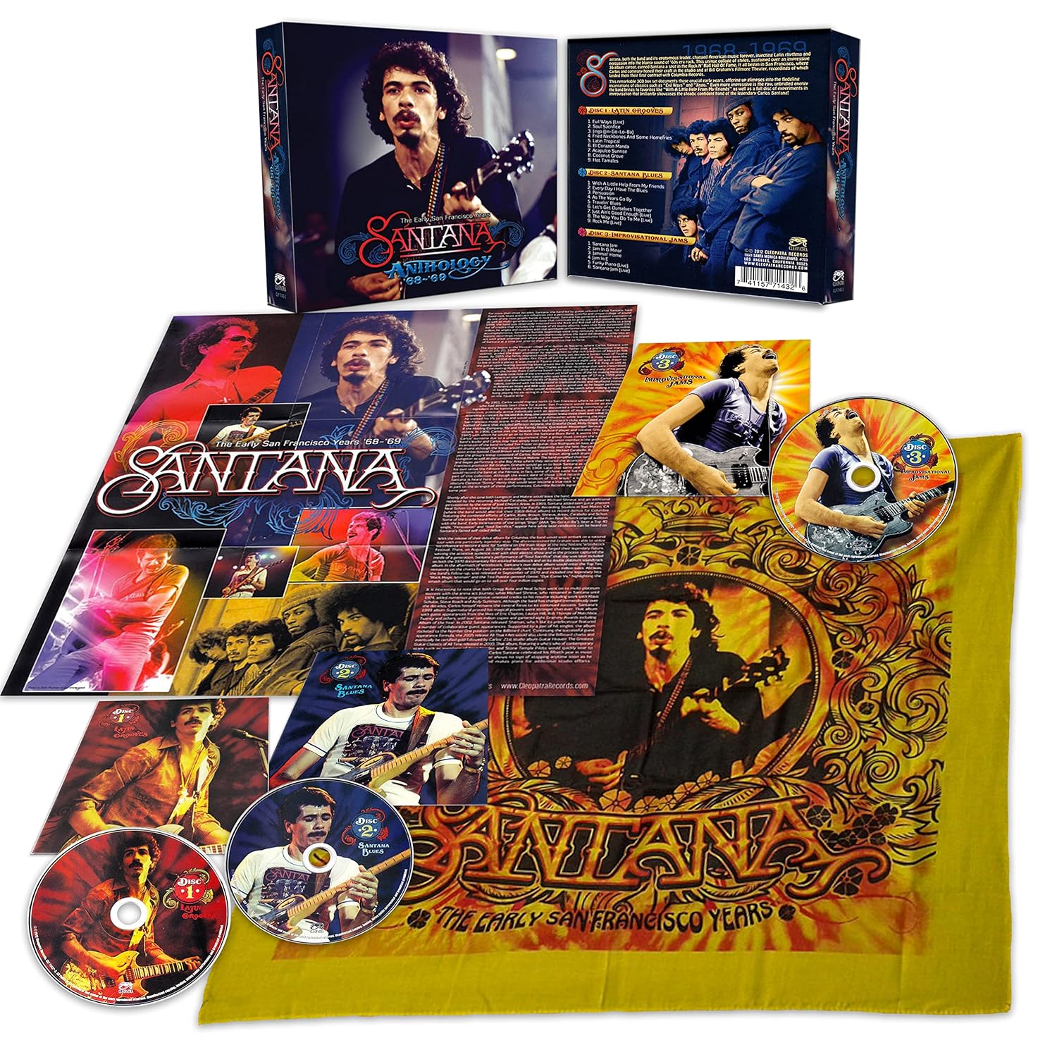 Santana - ‘68-’69 Early San Francisco Years (3 CD) - Cleopatra Records