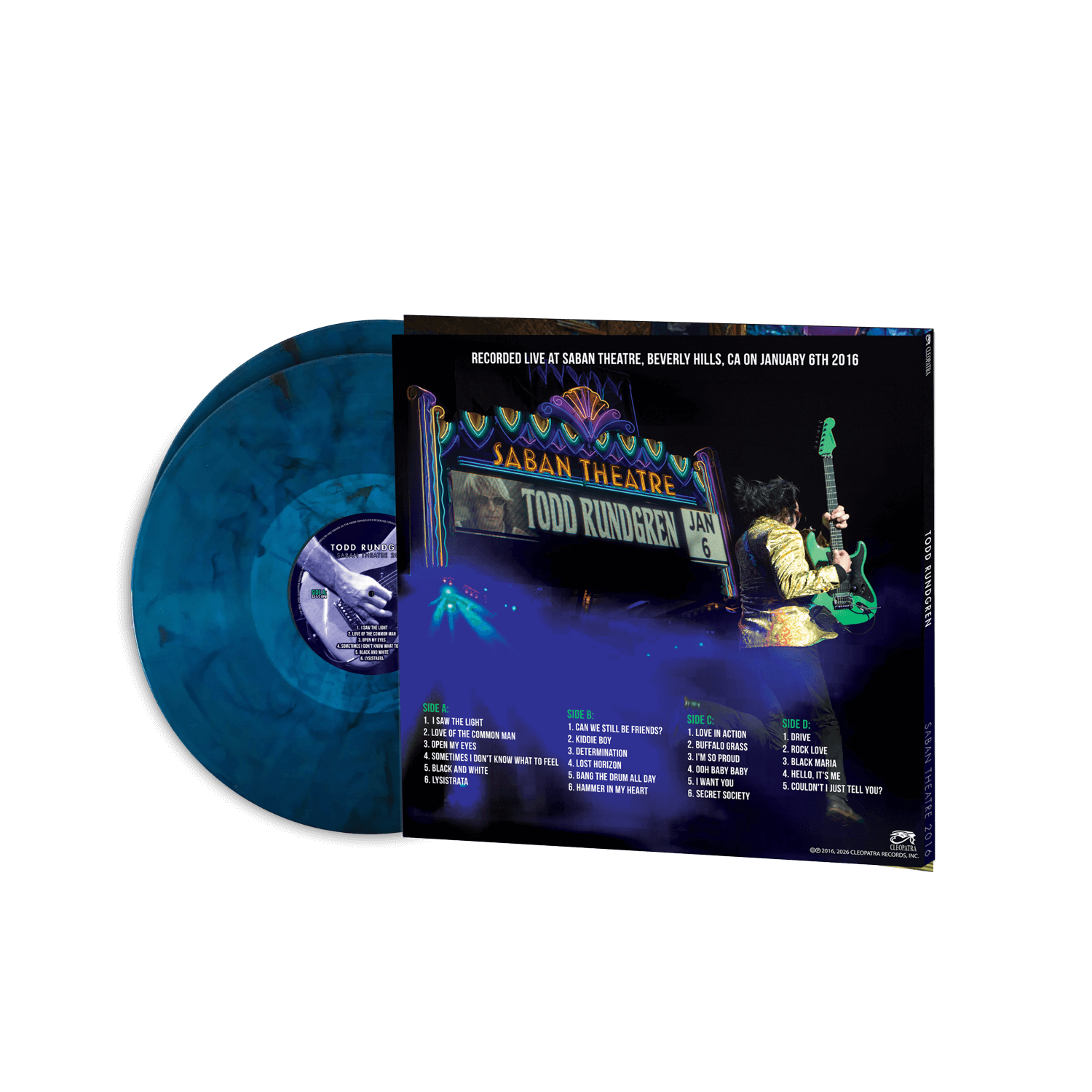 Todd Rundgren - Saban Theatre 2016 (Blue Marble Double Vinyl LP)
