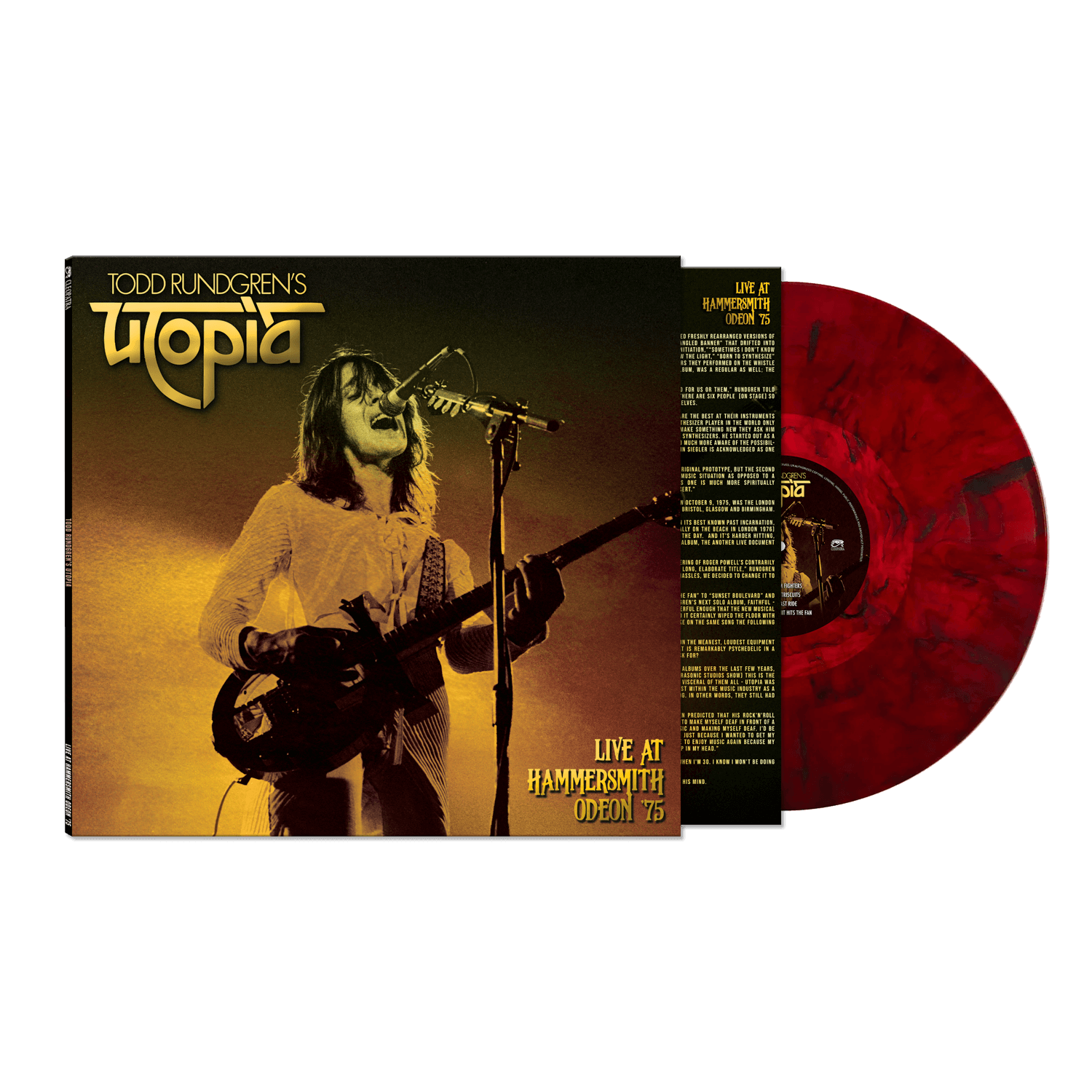 Todd Rundgren's Utopia - Live at Hammersmith Odeon '75 (Red Marble LP Vinyl) - Cleopatra Records