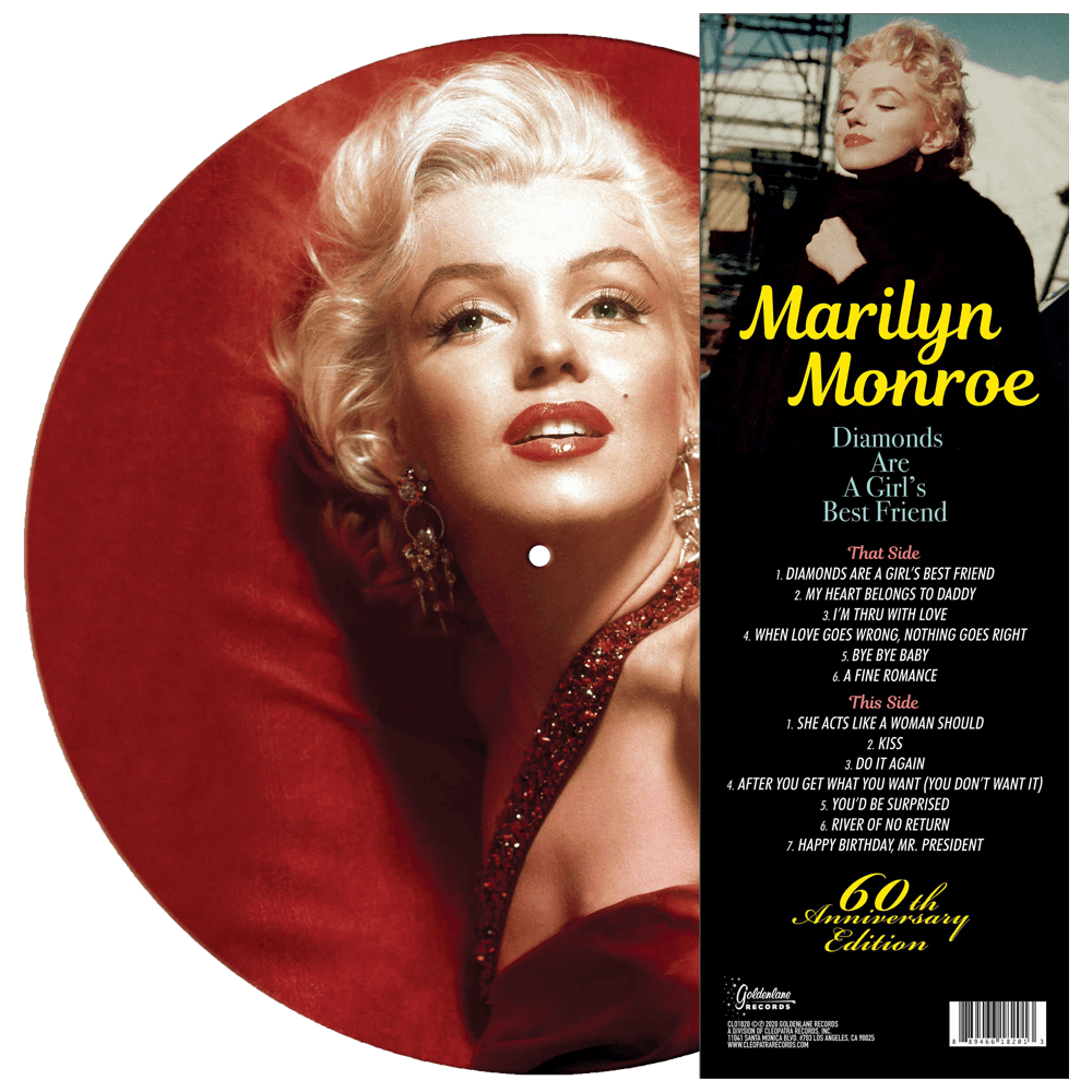 Marilyn Monroe - Diamonds Are A Girl's Best Friend (Picture Disc Vinyl) - Cleopatra Records