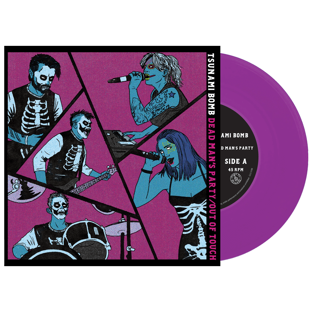 Tsunami Bomb - Dead Man's Party-Out of Touch (Limited Edition Colored 7" Vinyl) - Cleopatra Records