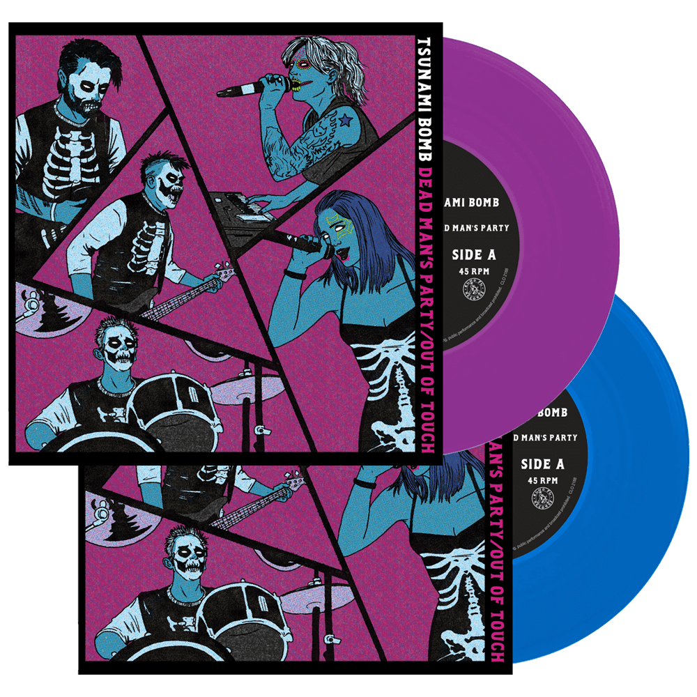 Tsunami Bomb - Dead Man's Party-Out of Touch (Limited Edition Colored 7" Vinyl) - Cleopatra Records