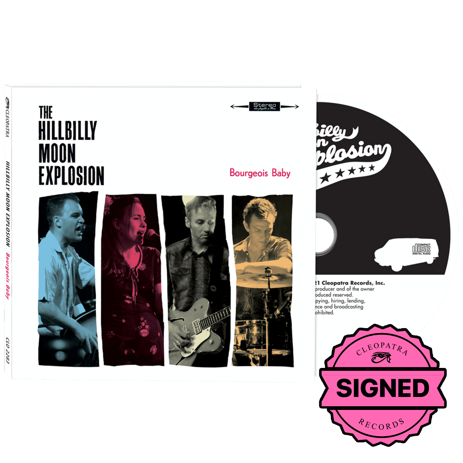 The Hillbilly Moon Explosion - Bourgeois Baby (CD - Signed by Signed by Emanuela Hutter, Oliver Baroni, Duncan James, Sylvain Petite)