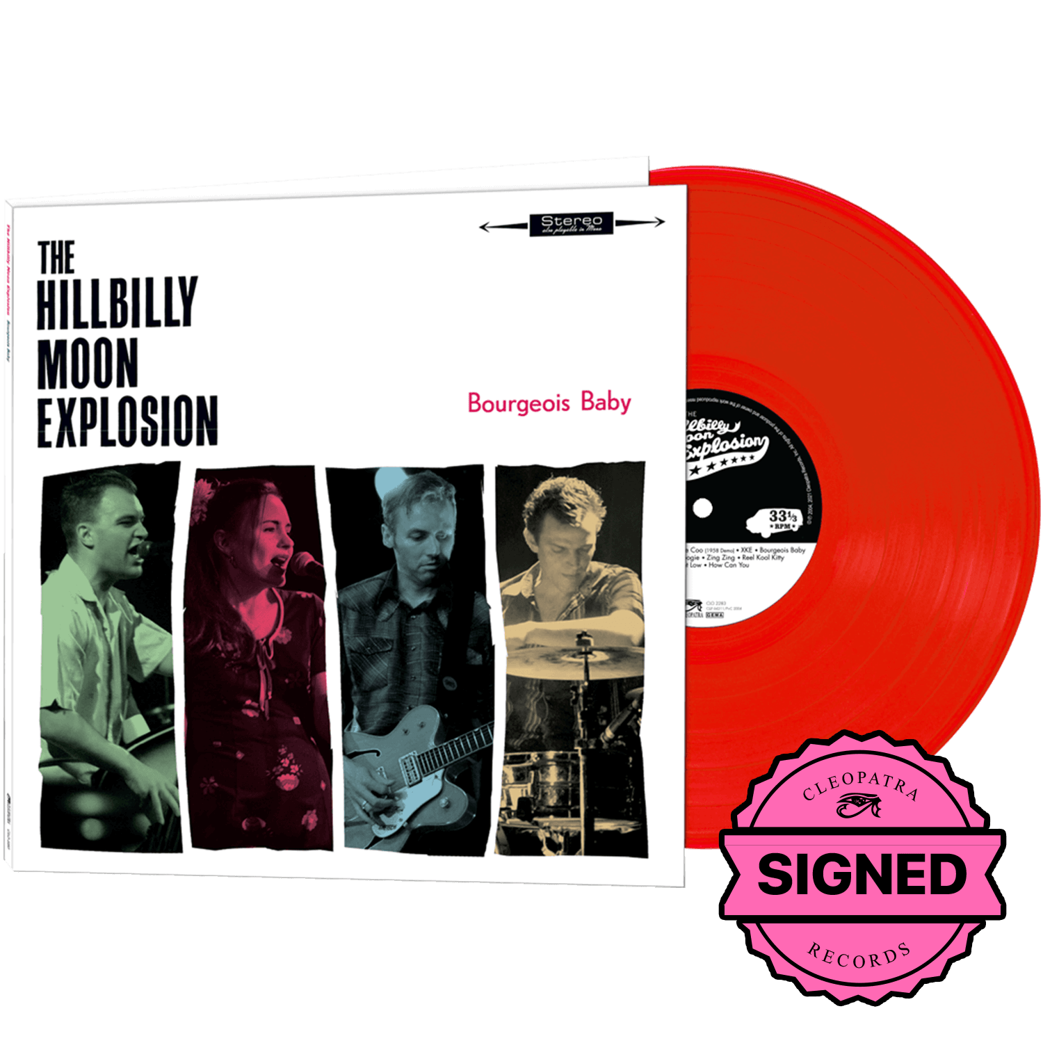 The Hillbilly Moon Explosion - Bourgeois Baby (Limited Edition Red Vinyl - Signed by Emanuela Hutter, Oliver Baroni, Duncan James, Sylvain Petite)