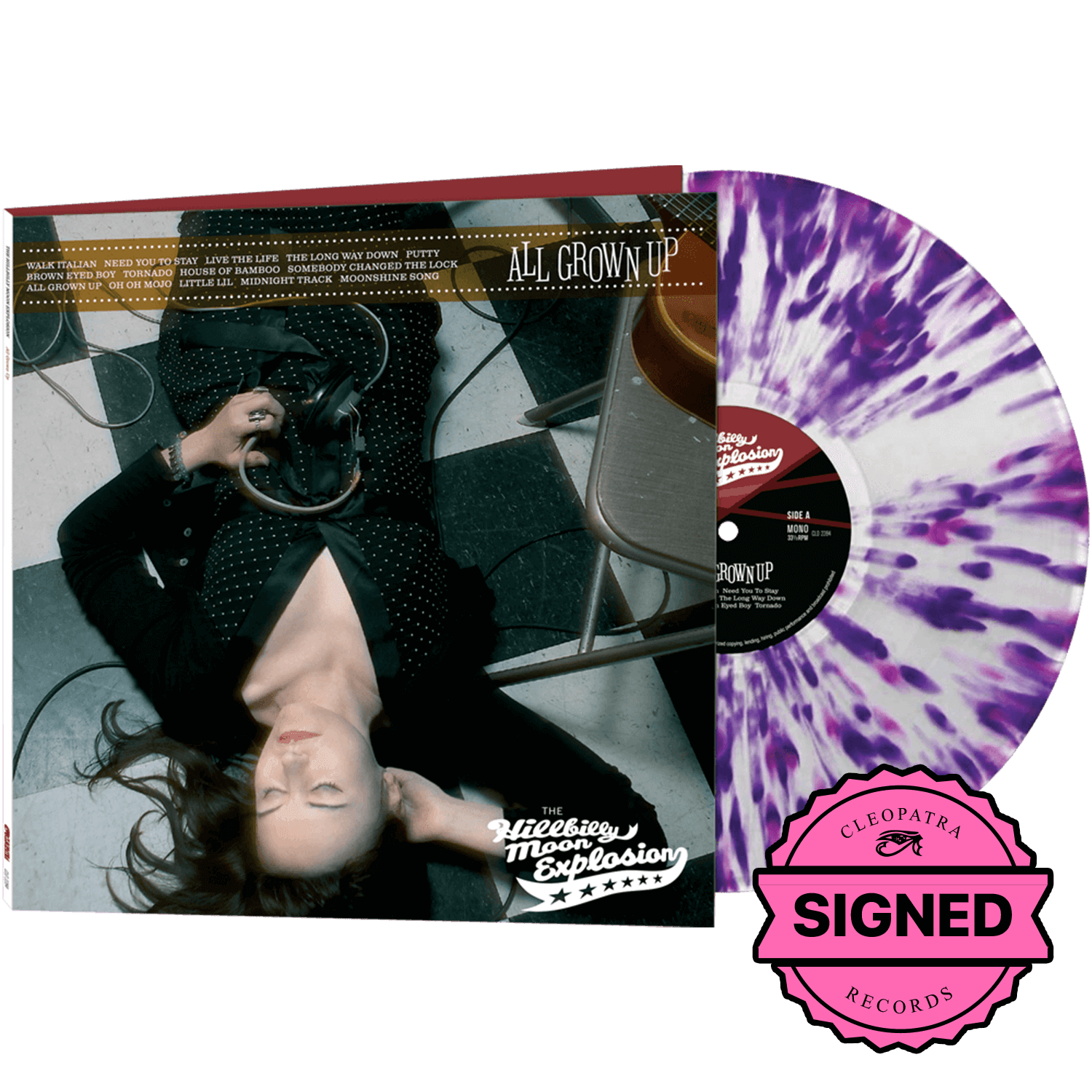 The Hillbilly Moon Explosion - All Grown Up (Limited Edition Splatter Vinyl - Signed by Emanuela Hutter, Oliver Baroni, Duncan James, Sylvain Petite)