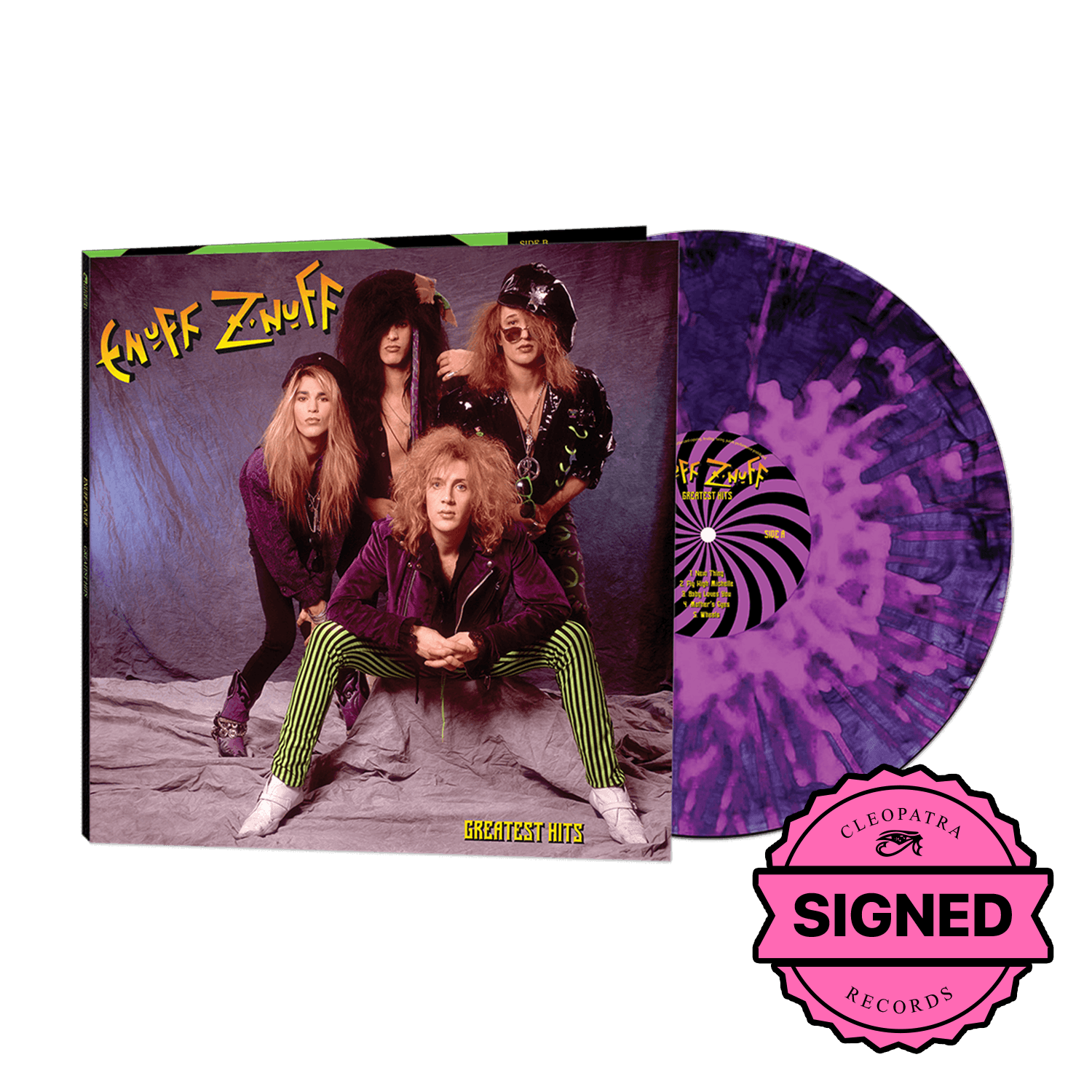 Enuff Z'Nuff - Greatest Hits (Purple Splatter Vinyl - Signed by Chip Z'Nuff) - Cleopatra Records