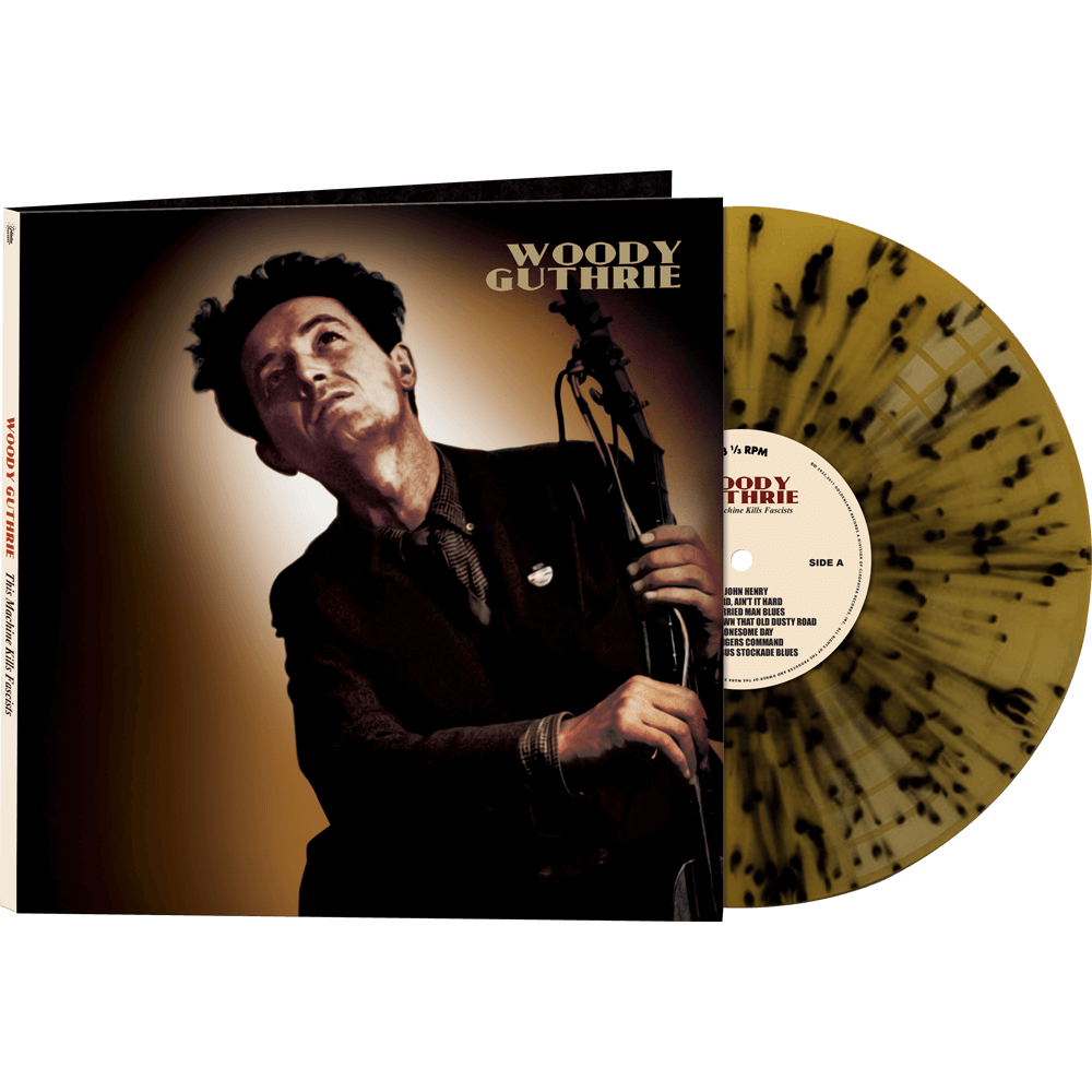 Woody Guthrie - This Machine Kills Fascist (Gold-Black Splatter Vinyl) - Cleopatra Records