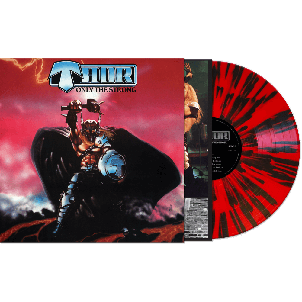 Thor - Only The Strong (Red-Black Splatter Vinyl) - Cleopatra Records