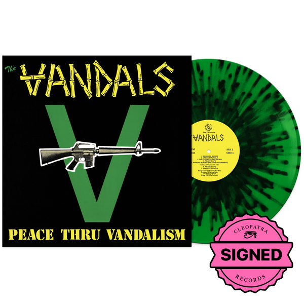 The Vandals - Peace Thru Vandalism (Green-Black Splatter - Signed by Joe Escalante) - Cleopatra Records