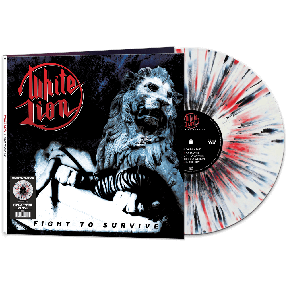 White Lion - Fight To Survive (Limited Edition White/Black/Red Splatter Vinyl)