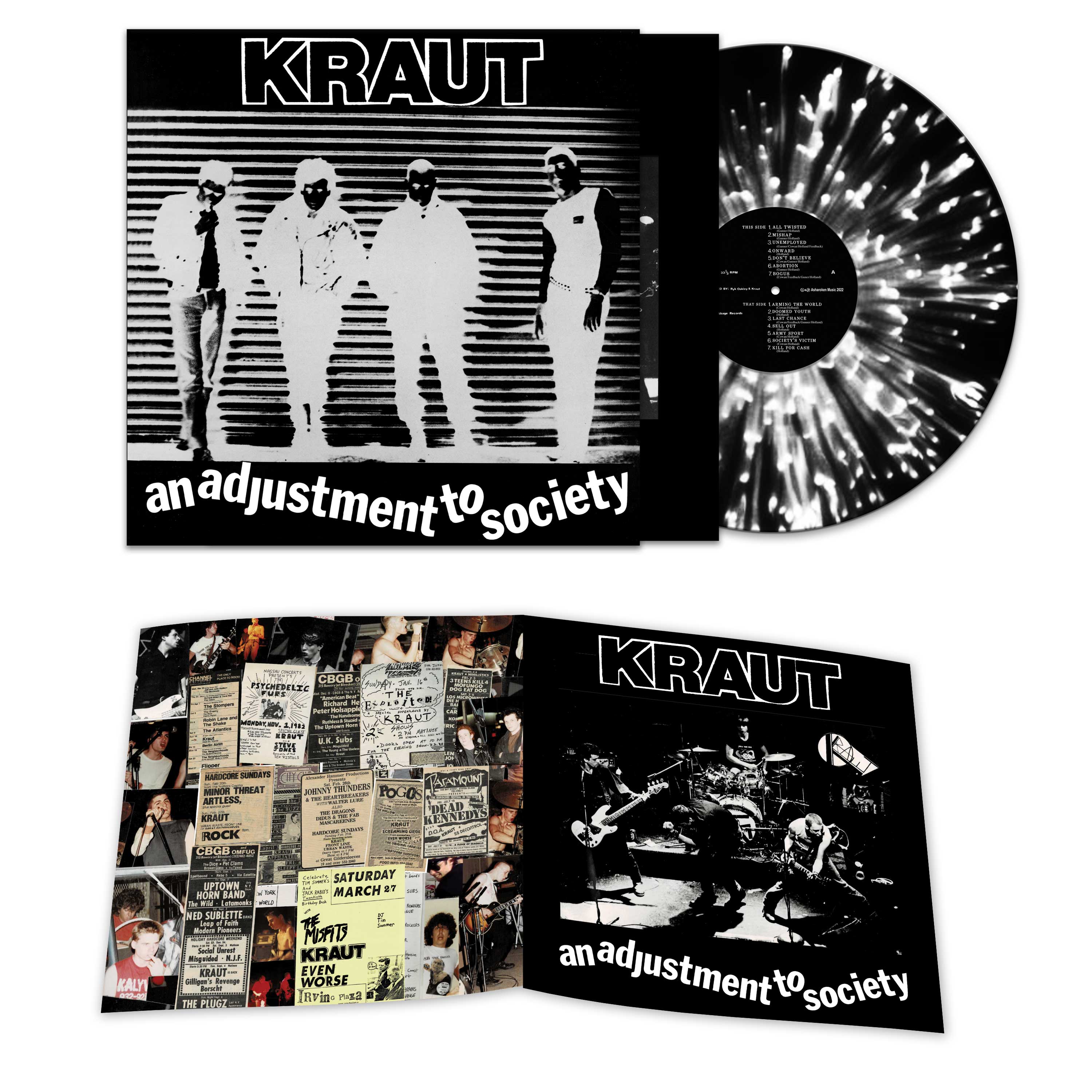 Kraut - An Adjustment To Society (Black-White Splatter Vinyl)