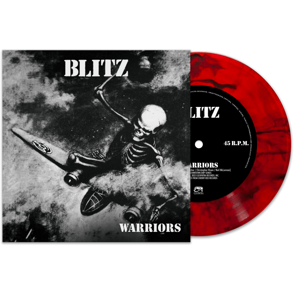 Blitz - Warriors (Red Marble 7" Vinyl) - Cleopatra Records