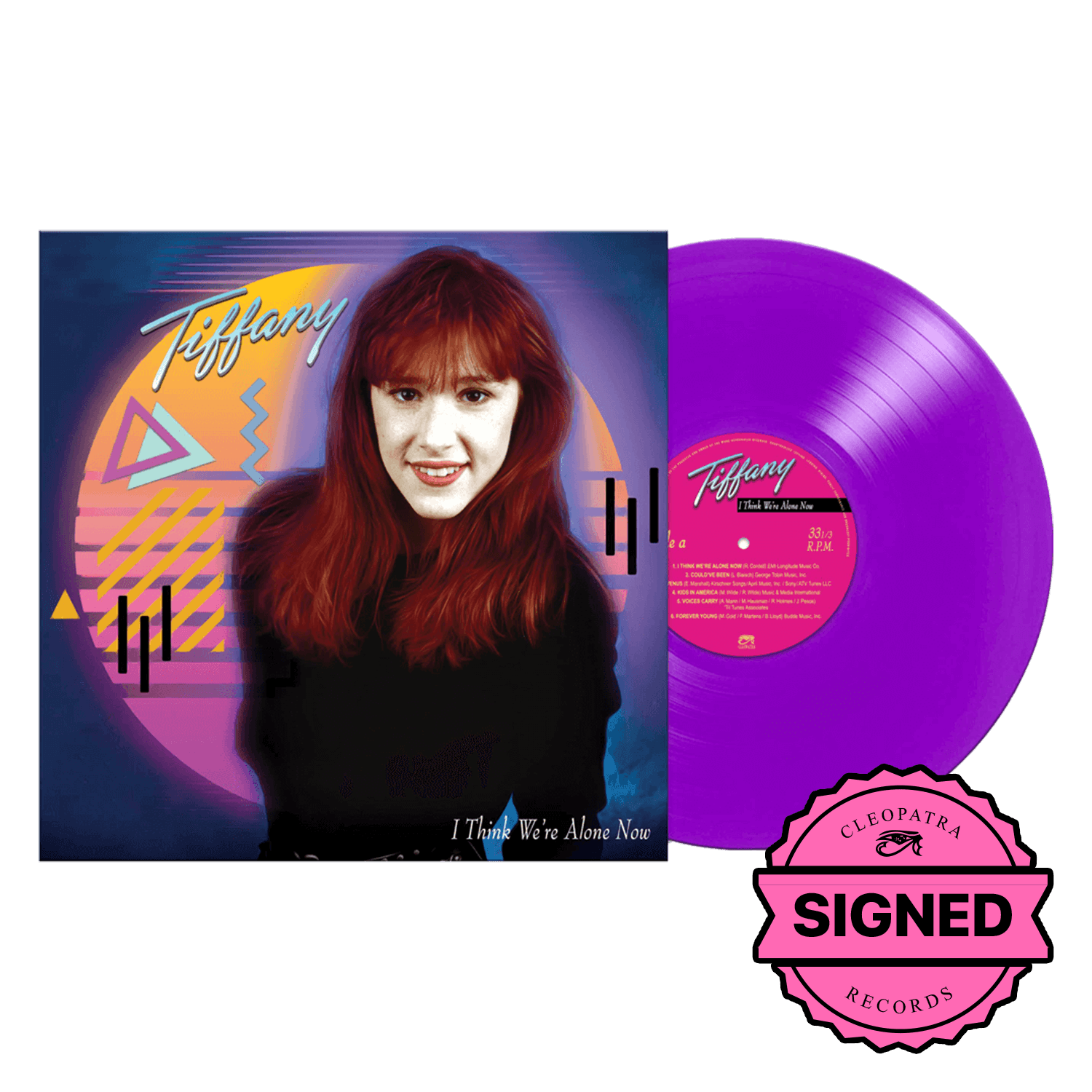 Tiffany - I Think We're Alone Now (Purple Vinyl LP - Signed by Tiffany)