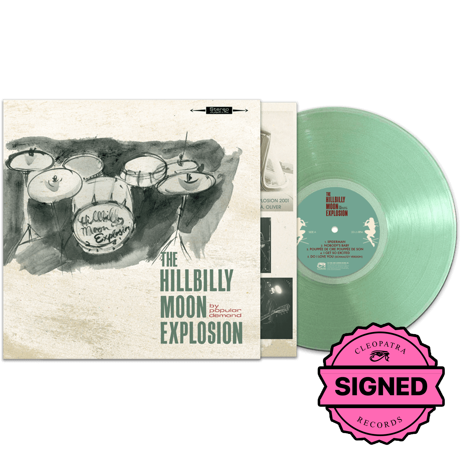 The Hillbilly Moon Explosion - By Popular Demand (Coke Bottle Green Vinyl - Signed by Emanuela Hutter, Oliver Baroni, Duncan James, Sylvain Petite)