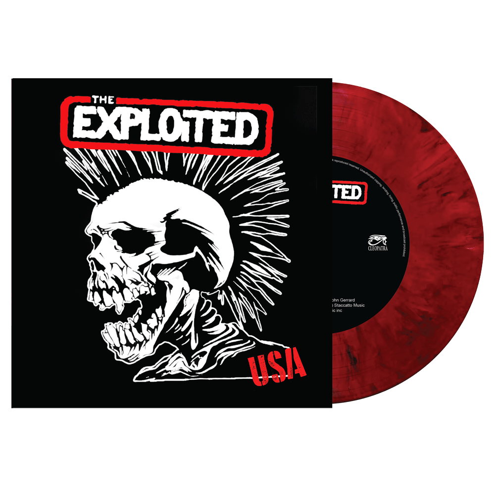 The Exploited - USA (Limited Edition Red Marble 7" Vinyl) - Cleopatra Records