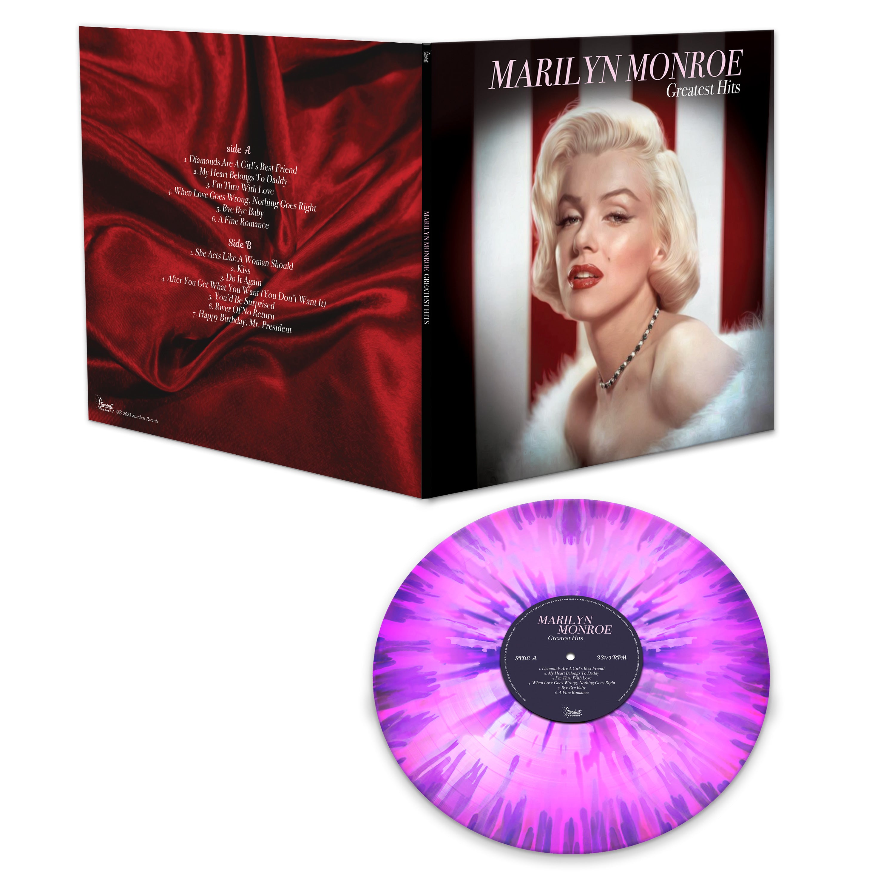 Marilyn Monroe - Greatest Hits (Pink-Purple Splatter Vinyl) - Cleopatra Records