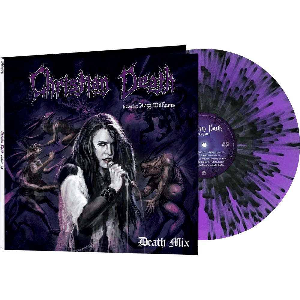 Christian Death Feat. Rozz Williams - Death Mix (Purple-Black Splatter Vinyl) - Cleopatra Records