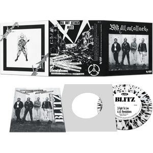 Blitz - All Out Attack (Black/White Splatter 7" Vinyl)
