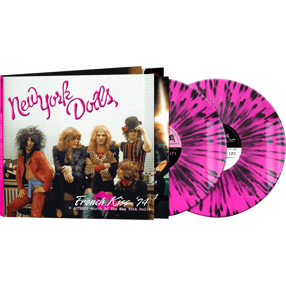 New York Dolls - French Kiss '74 + Actress - Birth Of The New York Dolls (Pink-Black Splatter Double Vinyl) - Cleopatra Records