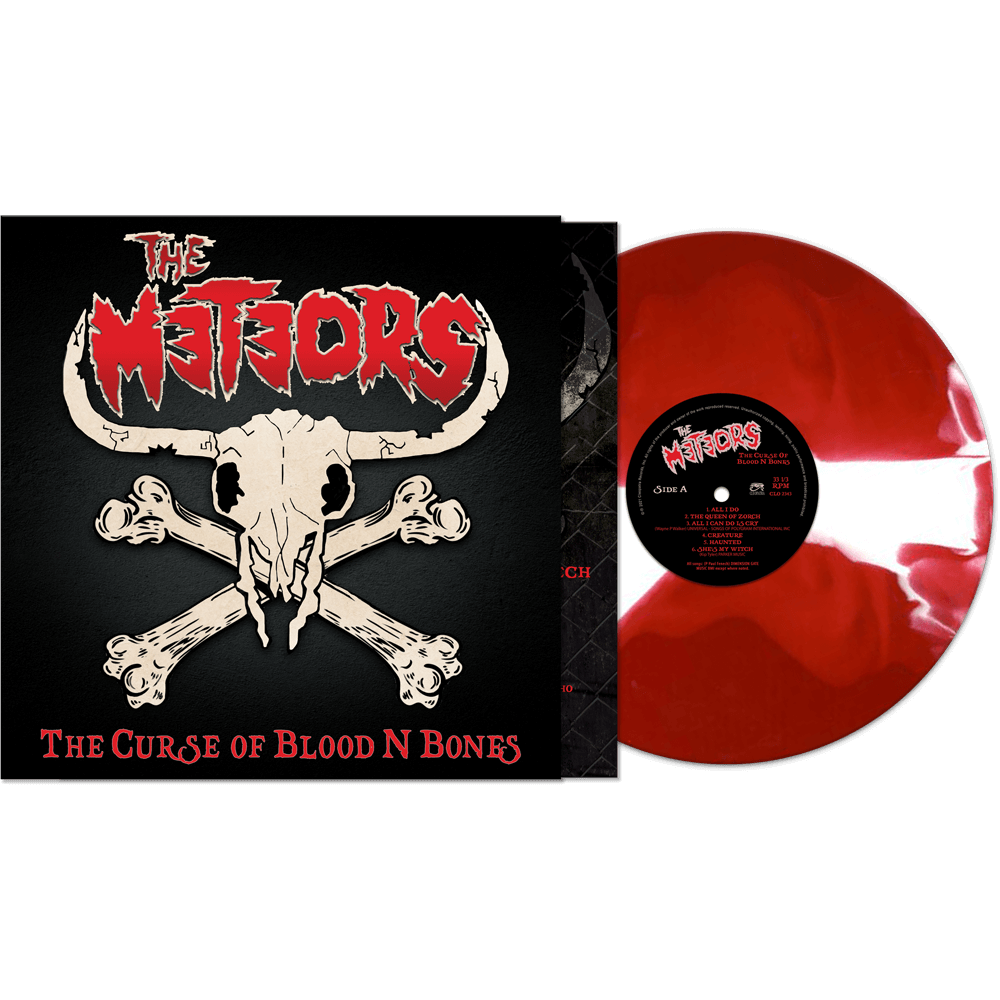 The Meteors - The Curse of Blood N Bones (Red-White Haze Vinyl) - Cleopatra Records