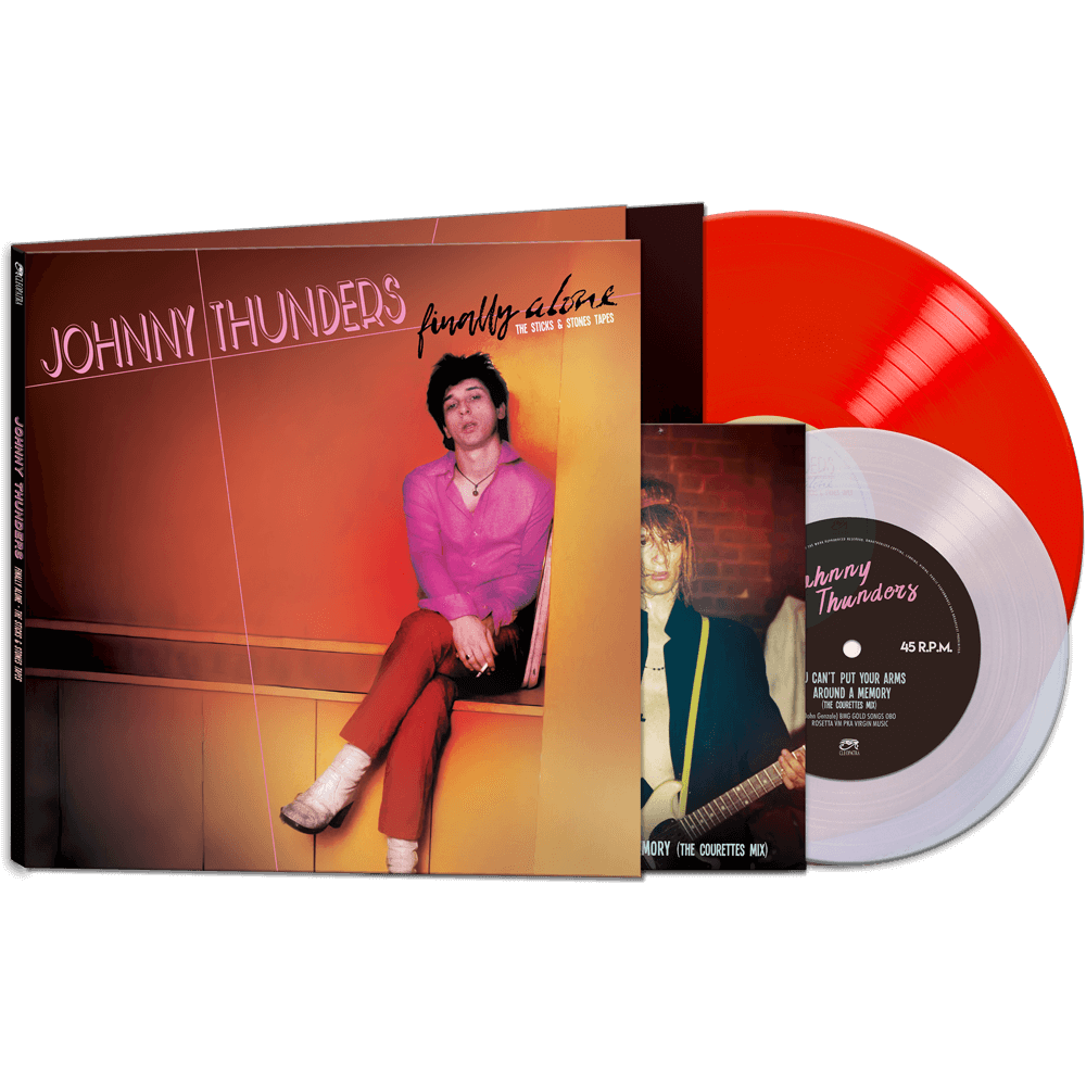 Johnny Thunders - Finally Alone - The Sticks & Stones Tapes (Red Vinyl + Clear 7" Vinyl) - Cleopatra Records