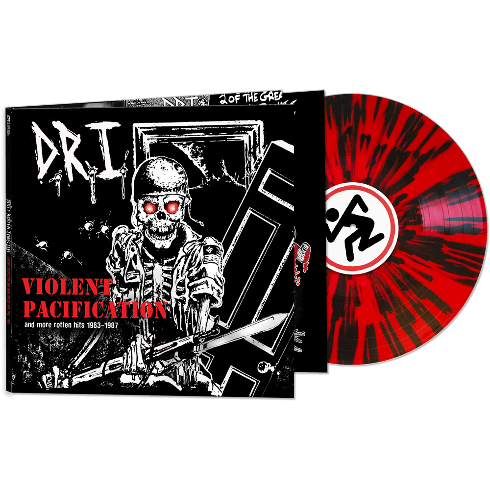 D.R.I. - Violent Pacifications and More Hits 1983-1987 (Red-Black Splatter Vinyl) - Cleopatra Records