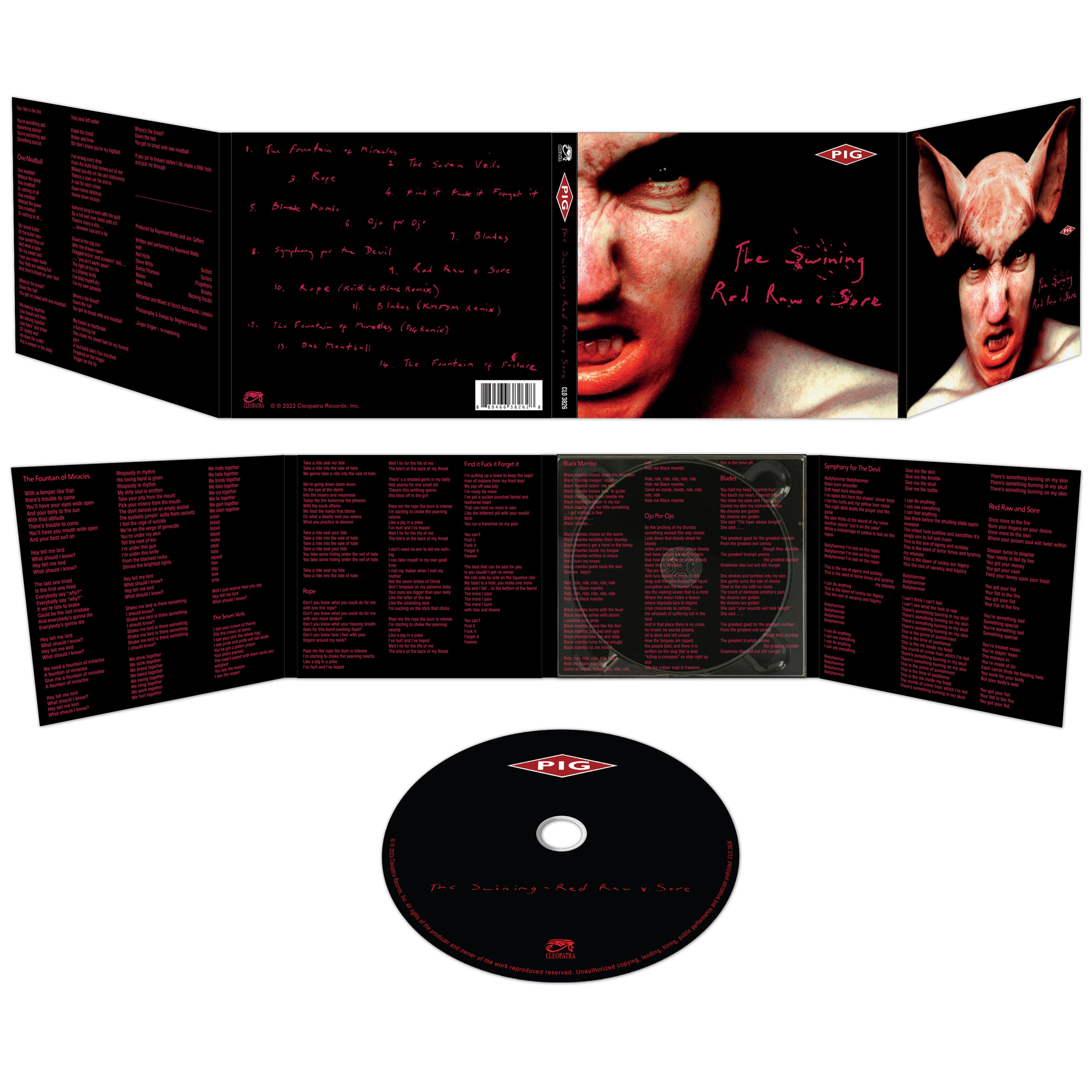 PIG - The Swining - Red, Raw & Sore (Re-Mastered CD) - Cleopatra Records