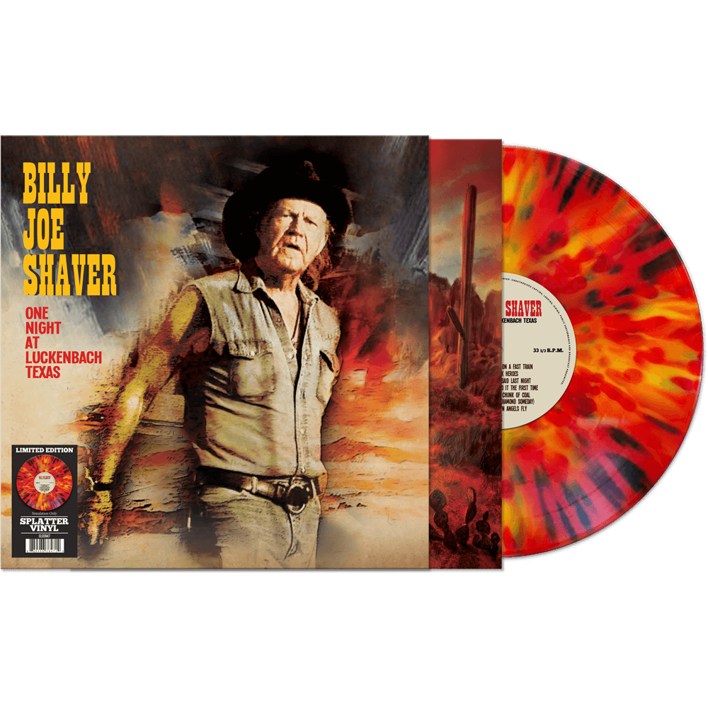 Billy Joe Shaver - One Night at Luckenbach Texas (Red-Yellow-Black Splatter Vinyl) - Cleopatra Records