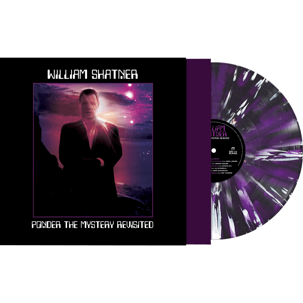 William Shatner - Ponder The Mystery Revisited (Black-Purple-White Splatter Vinyl) - Cleopatra Records