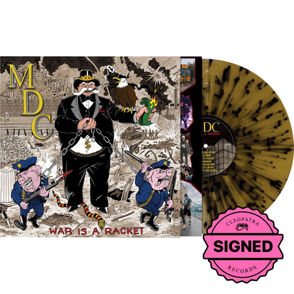 MDC - War Is A Racket (Gold/Black Splatter Vinyl - Signed by Dave Dictor)