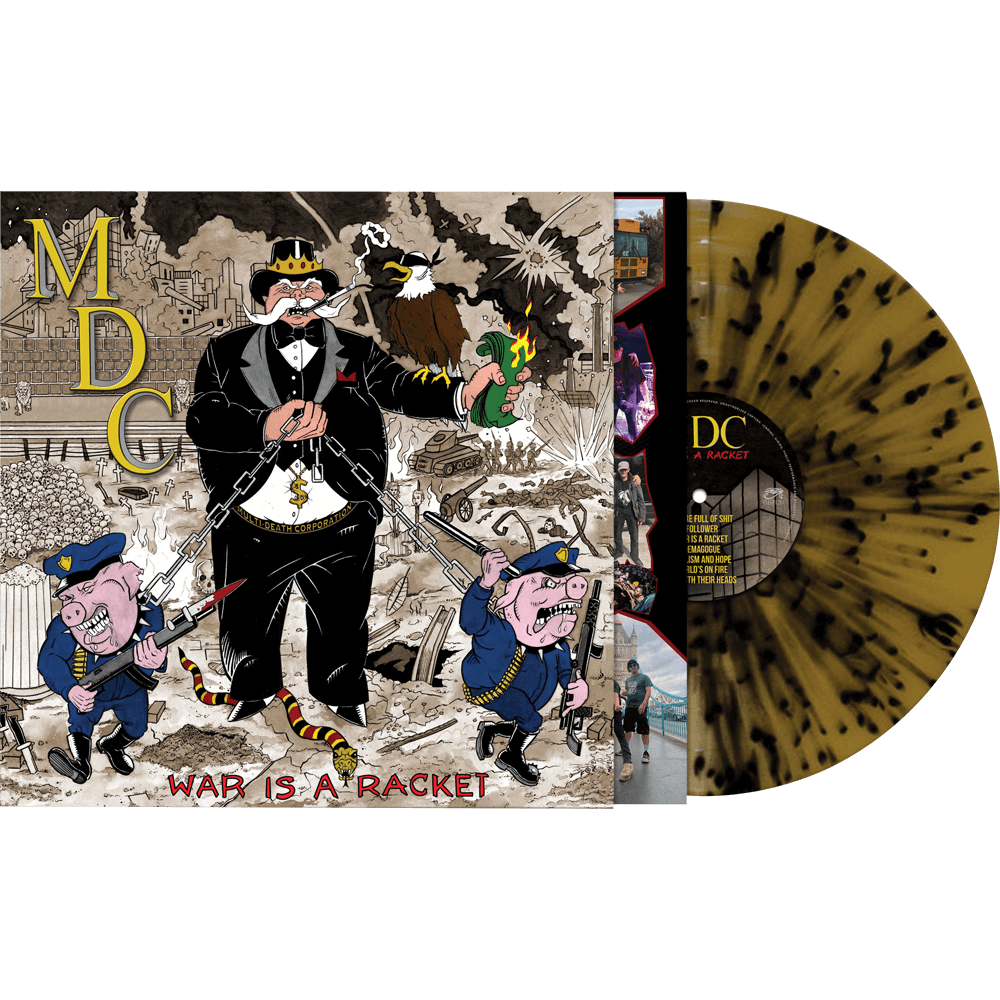 MDC - War Is A Racket (Gold-Black Splatter Vinyl) - Cleopatra Records