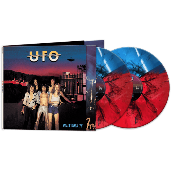UFO - Hollywood '76 (Blue-Red Split with Black Splatter Double