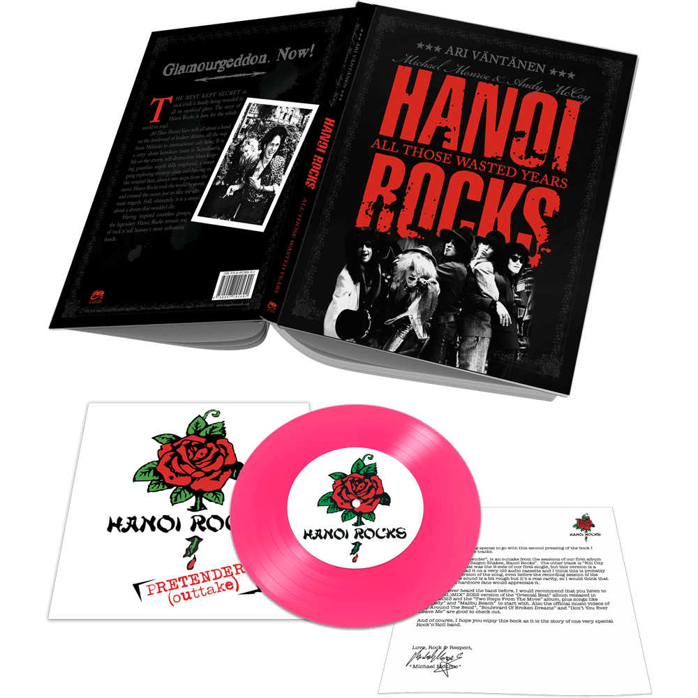 Hanoi Rocks - All Those Wasted Years (2nd Edition Hardcover Book + Bonus 7" Pink Vinyl)
