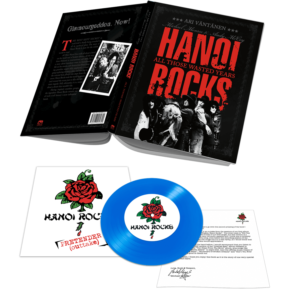 Hanoi Rocks - All Those Wasted Years (2nd Edition Hardcover Book + Bon
