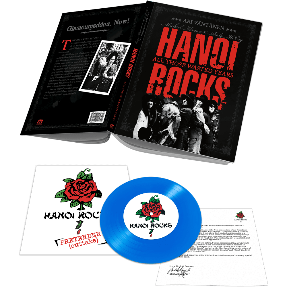 Hanoi Rocks - All Those Wasted Years (2nd Edition Hardcover Book + Bonus 7" Blue Vinyl)