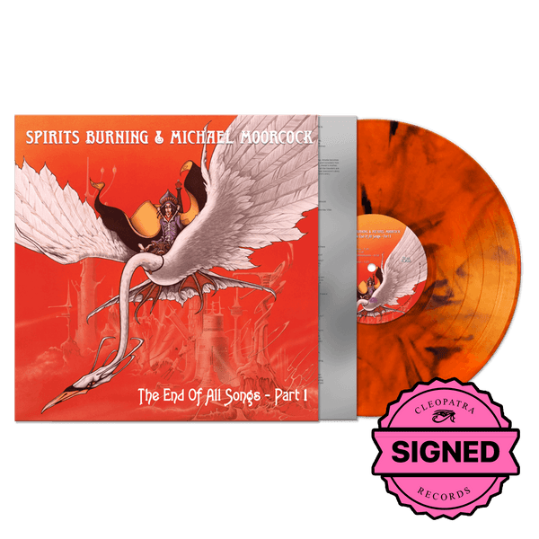 Spirits Burning & Michael Moorcock - The End Of All Songs - Part 1 (Orange Marble Vinyl LP - Signed by Michael Moorcock)